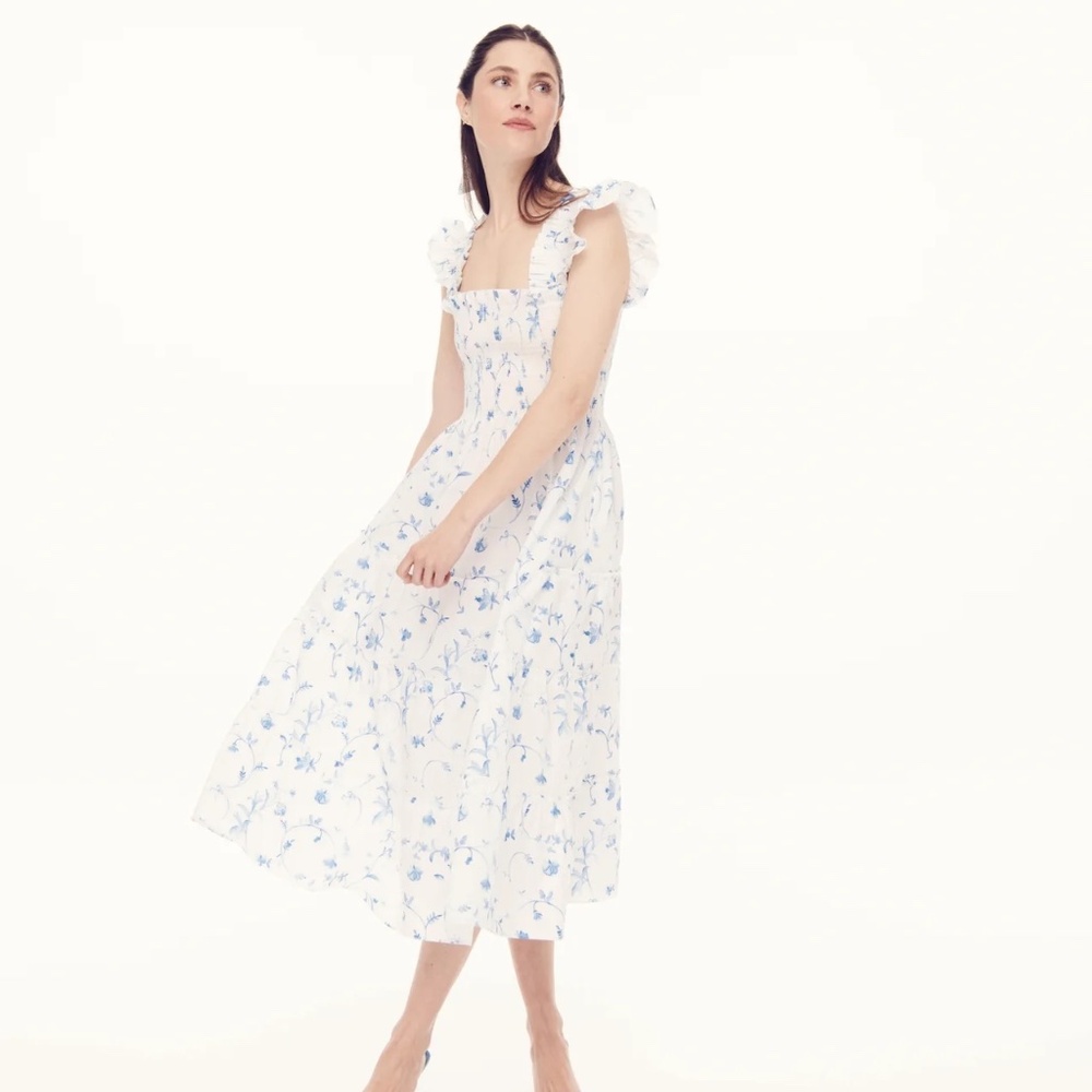 Hill House Ellie Nap Dress in Blue Botanical